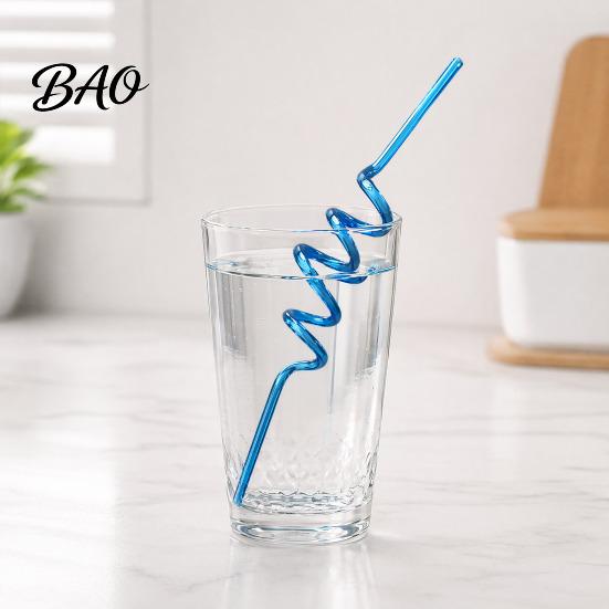 Translucent Spiral Straws 10PCS Plastic Straws, Colorful Twisted Drinking Food-Grade Cocktail Party PETG Reusable Drink Accessories for Cocktails