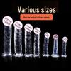 Eggless Transparent Silicone Crystal Dildo - Large, Medium, Small Sizes Available