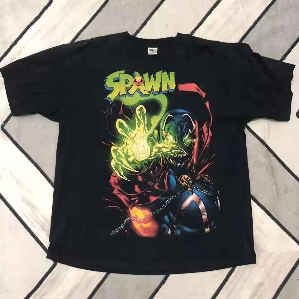 Spawn Movie Graphic Short Sleeve Retro Unisex T shirt Reprint Men Women