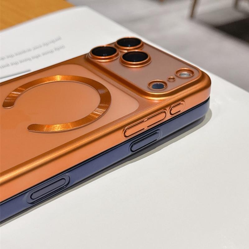 Прозрачный Магнитный Чехол С Покрытием Для Magsafe Для iPhone 17 Air 15 16 17 Pro Max Полная Защита Камеры Ударопрочный Жесткий Чехол