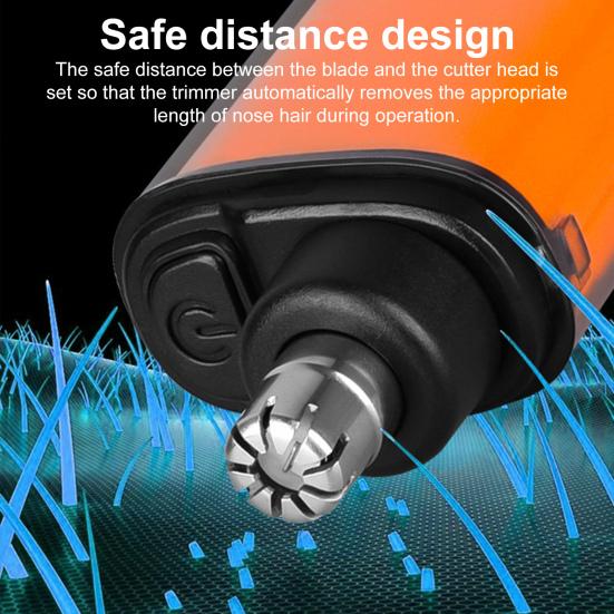 Триммер для волос в носу для мужчин и женщин, аккумуляторный, безболезненный, триммер для волос в ушах, водонепроницаемый, с двойными лезвиями, машинка для стрижки, многофункциональный инструмент для ухода