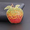 Christmas Eve Full Diamond Fruit Apple Brooch High-end Luxury Female Corsage Transshipment Meaning Peace Jewelry Pin