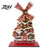 Rustic Xmas Party Ornaments Christmas Windmill Wooden Ornament, Decorative Craft with Rotating Handmade Atmosphere Props Blades, Figurine for Holiday