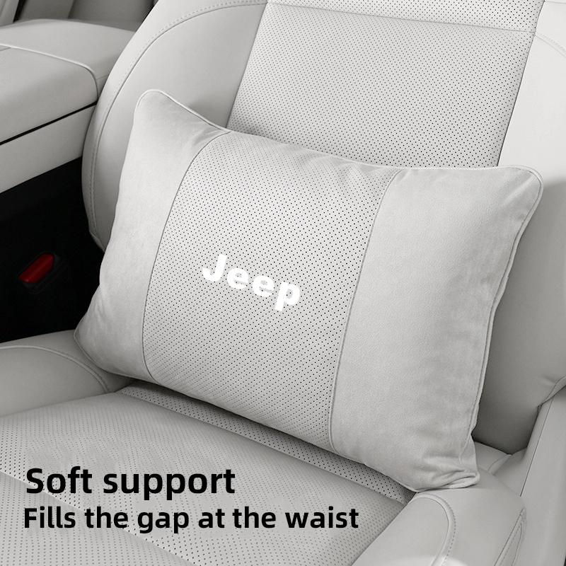 Car Logo Car Neck Pillow & Back Support Cushion Comfortable For Jeep Wrangler JK Gladiator Renegade Grand Cherokee Valve Stem LVCZN1