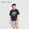 Balabala Boys' Short Sleeve Set, Middle and Large Two piece Set, 2026 New Spring and Summer Collection, Quick drying, Comfortable, Trendy