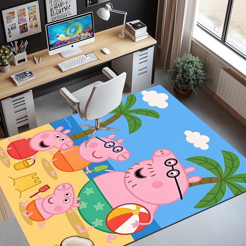 Cartoon animation Pattern Rug, Indoor/Outdoor Mat, for Picnic, Gameroom, Bedroom, Office, Living Room, Home Decor Carpet, Birthday Gift
