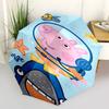 Peppa Pig George Underwater Adventure Automatic Opening Folding Umbrella 8 Bone Iron Frame,Portable Design for Fans and Travelers,Perfec