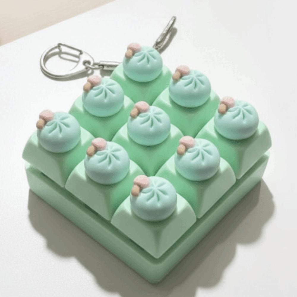 Dumpling Keyboard Fidget Toy 9 Button Mini Keyboard Keychain Fidget Keychain Daily Casual Use