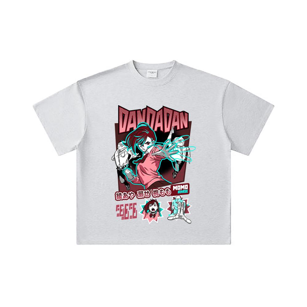 260 GSM Double Yarn 32 Count 100% Cotton Dandadan V15 Momo Print Unisex Heavy Cotton T Shirt… More