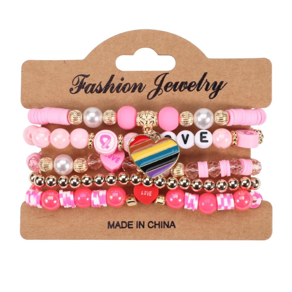 5 шт./набор DIY браслеты из бисера ко Дню святого Валентина, богемный браслет из бисера, браслеты на запястье