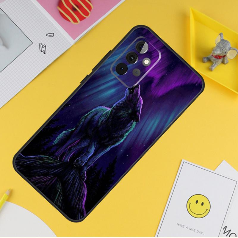 Чехол с животными и волком Galaxy для Samsung Galaxy A55 A35 A25 A15 A51 A71 A12 A32 A52 A13 A33 A53 A14 A34 A54, чехол