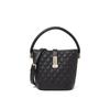 Bucket Bag Spring Leather Women'S Bag Versatile Crossbody Bag High-End Diamond Check Chain Commuter Bag