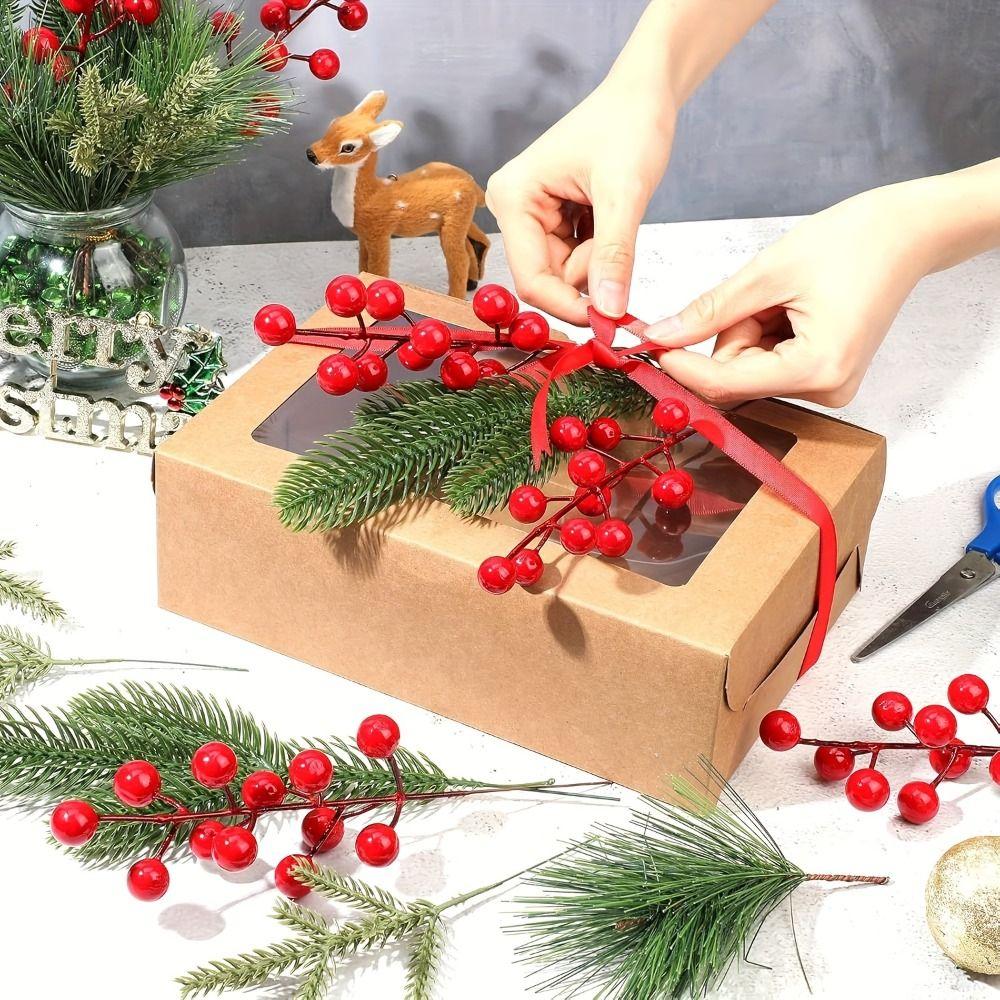 DIY Wreath Christmas Pine Needles Handcraft Artificial Plastic Plants DIY Christmas Gift
