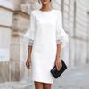 New Arrival: Elegant Ruffled Bell-Sleeve Fitted Dress for Women