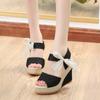 Hot Lace Leisure Women Wedges Heeled Women Shoes Summer Sandals Party Platform High Heels Shoes Woman 3357