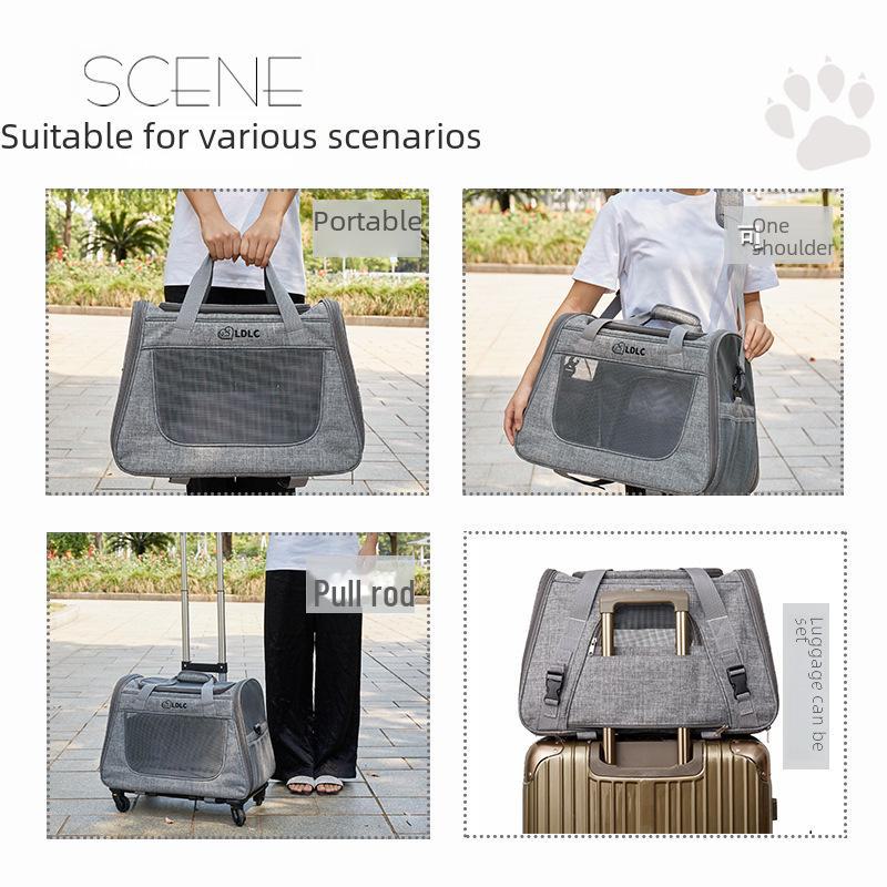 Съемная сумка на одно плечо для перевозки домашних животных - увеличенная переноска для кошек и собак