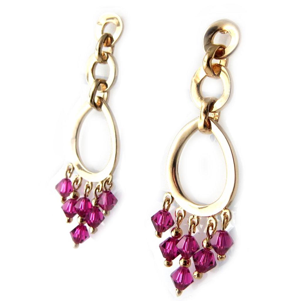 Les Trésors De Lily [D1401] - Серьги «Сальса» с покрытием из розового золота