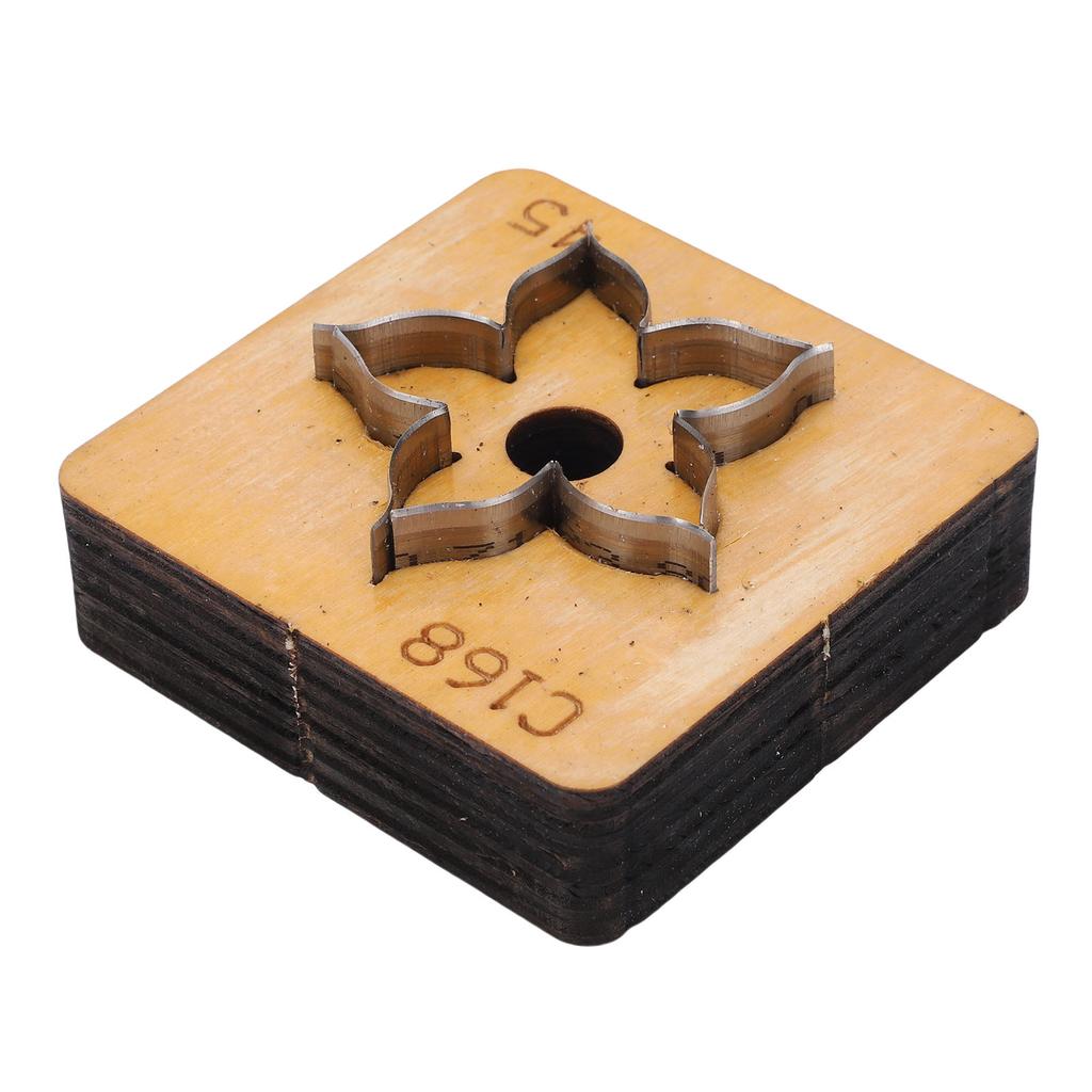 Цветочный Кожаный Вырубной Штамп Деревянное Основание Стальное Лезвие Многофункциональный Кожаный Вырубщик для Поделок Декораций