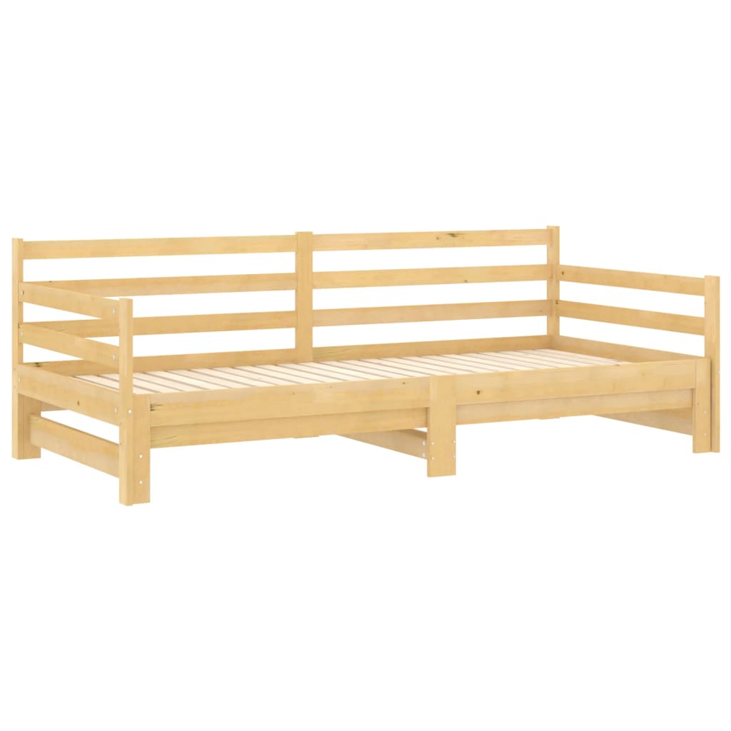Daybed Pull out Solid Pine Wood 2x(90x200) cm