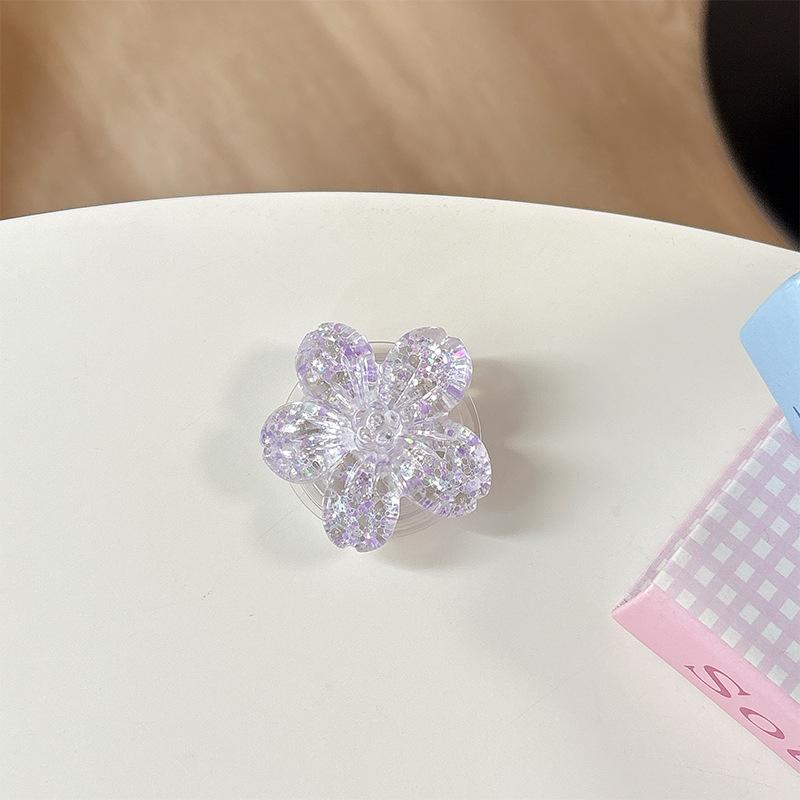 Корейский 3D блестящий цветок Телескопический магнитный держатель для телефона и клейкое кольцо