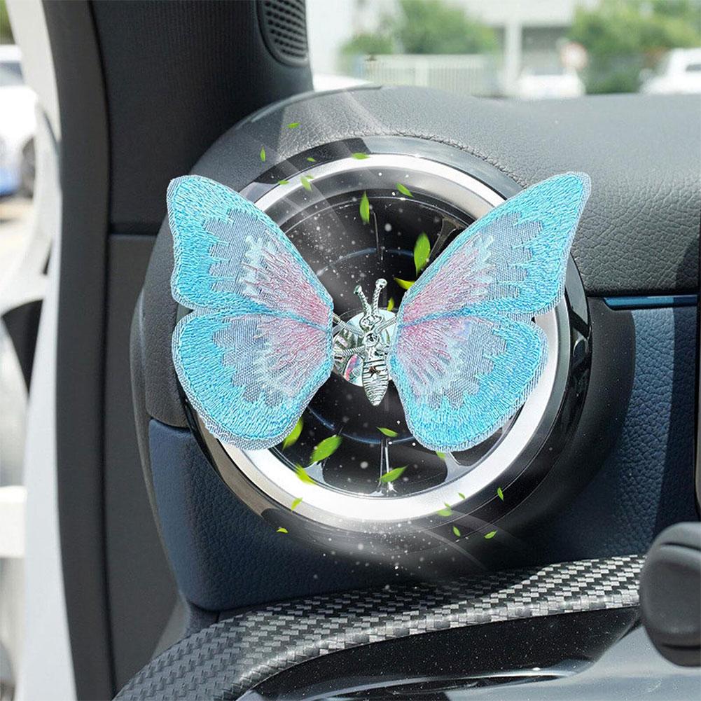 Butterfly Vent Clip Cute Fluttering Butterfly Trinket For Vehicle Center Console Car Refreshing Ornament That Spreads Aroma And
