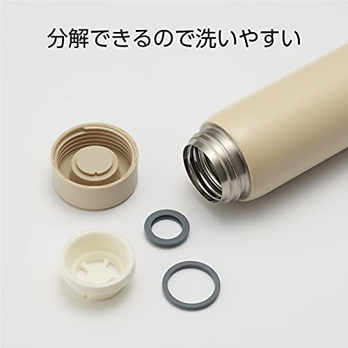 Doshisha Fluffy Air Mug Bottle, 16.2 fl oz (480 ml), Latte Beige