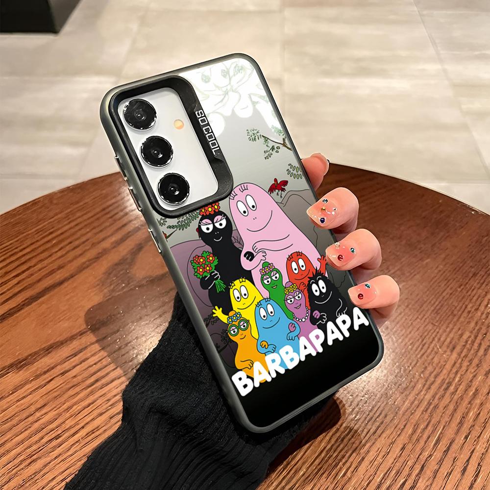 Barbapapa Phone Case For Samsung Galaxy S24 S23 S22 S21 S20 Note20 Ultra Plus Fe colored silver Cover
