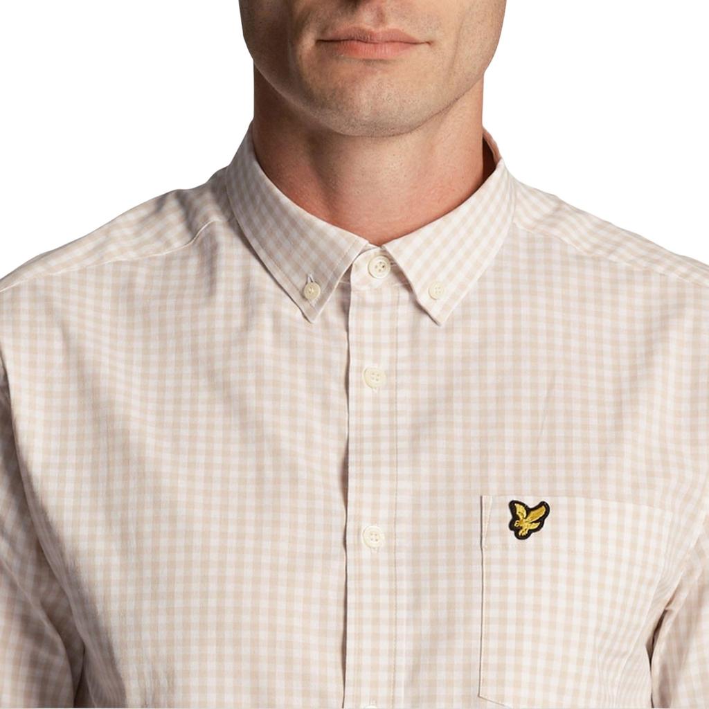 Lyle & Scott Mens Gingham Slim Short-Sleeved Shirt