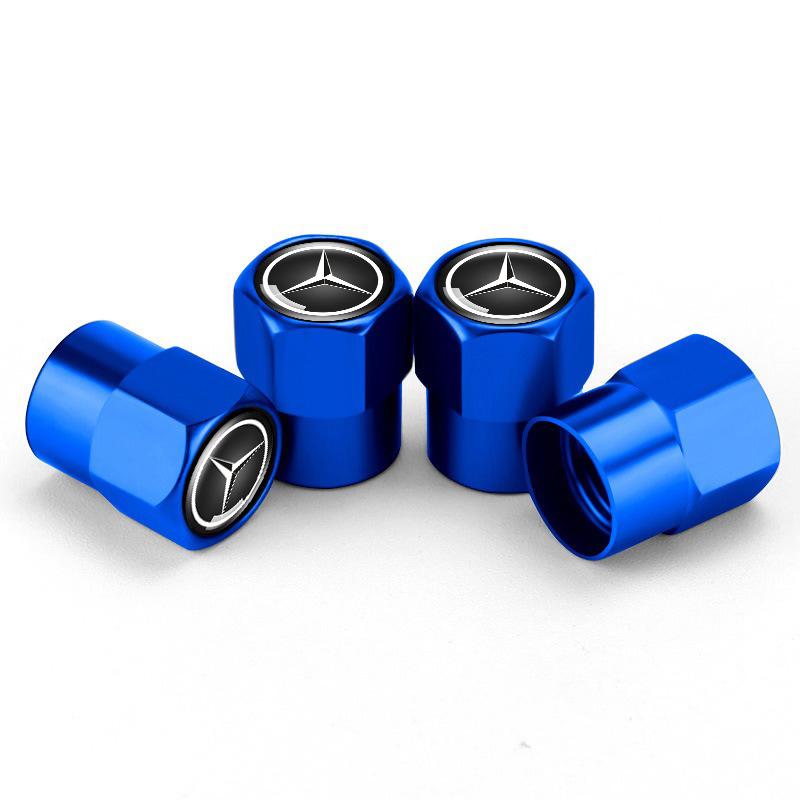4pcs Styling Car Wheel Tire Rim Valve Stem Caps Covers For Mercedes Benz AMG W203 W206 W220 W205 W211 W212 W201 W210 stickers RW7