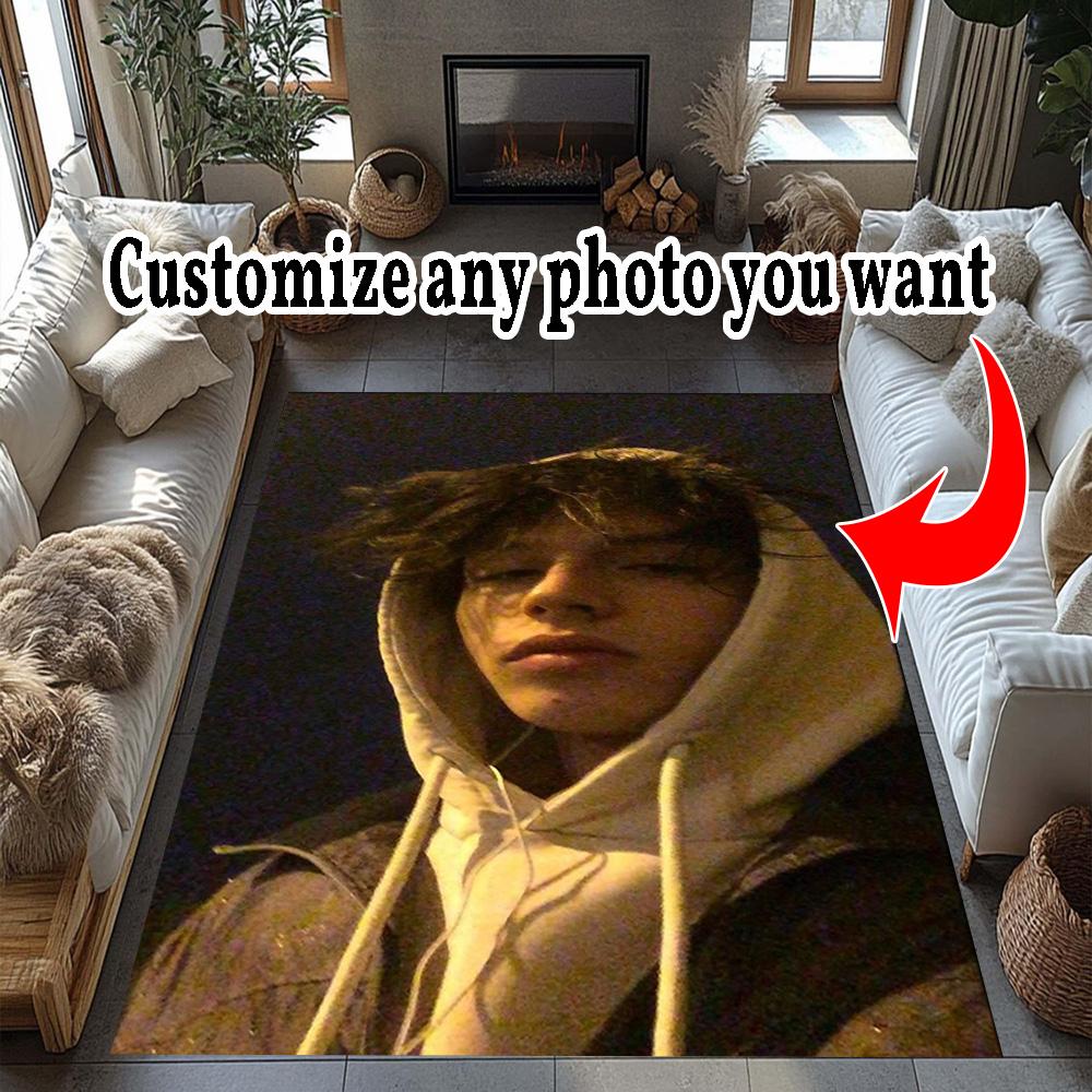 Customize Photo Customized image Carpet Design for Study room Bedrooms Hallway Entryway Anti-slip Rug Anime Office Decor Birthday/Christmas Gift