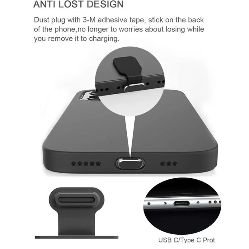 Anti-Lost USB-C Metal Phone Dust Plugs for IPhone 16 Pro Max/16 Plus Type C Charging Port Plugs Protector Cap For Samsung Xiaomi2