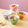 New Bowl Cute Cartoon  Ceramic Children's Cereal Soup  Creative Household Rice  Small  Tableware Salad Bucket
