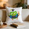 Cute DDuolingos Cushion Cover Short plush pillowcase for bed sofa carwashable