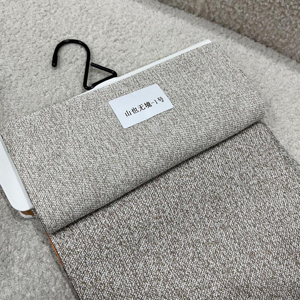 Pre-owned Wind Cotton Linen Chenille Curtains, Double-Sided Jacquard, Full Blackout for Bedroom or Living Room.