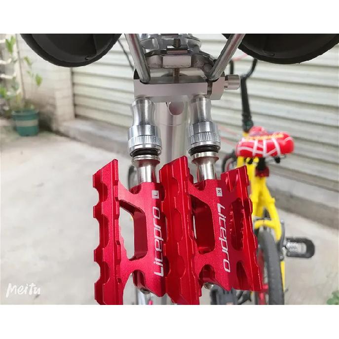 Litepro Bicycle Quick Release Pedal Adapter Portable Pedals Saddle Mount Fixed Base For Brompton Folding Bike Accessories