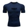 Men's Quick Dry Compression Fitness T-shirt, Breathable Slim Sport Running Top for Gym Workout Training Casual Daily Wea