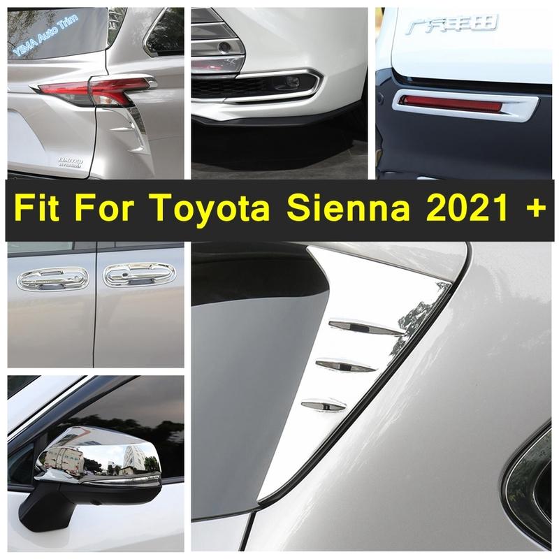 Chrome Car Tail Lights Lamp / Door Handle / Rear Window Spoiler Side Pillar Cover Trim For Toyota Sienna - 2026 Accessories