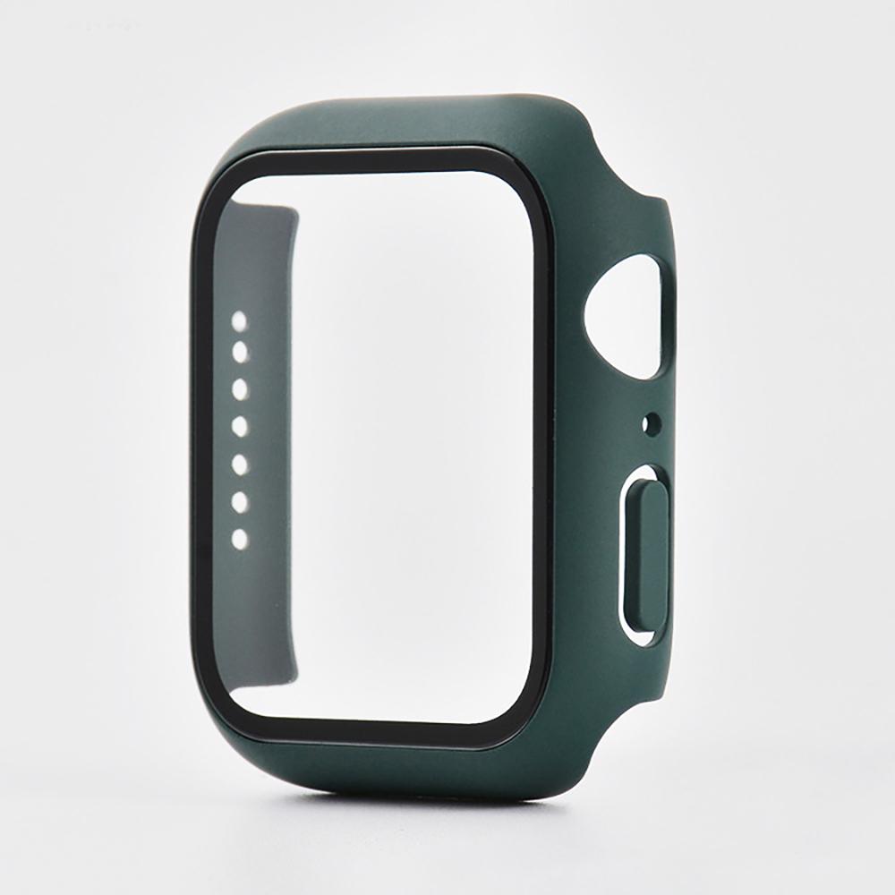 Закаленное стекло+чехол для Apple Watch 9, 8, 41 мм, 45 мм, 42 мм, 38 мм, защитный чехол для ПК iWatch series 7, 6, 5, 4, se, 44 мм, 40 мм