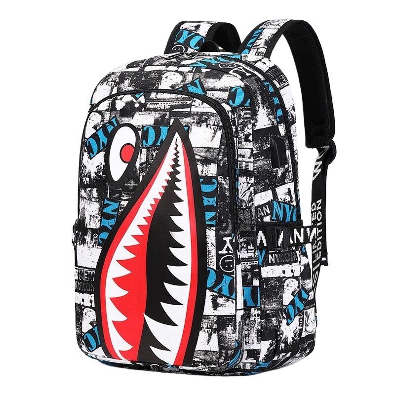 Li Shen Children's Shark Pattern Backpack