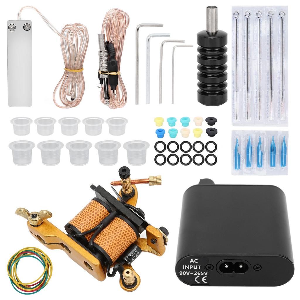 Профессиональный комплект катушки для татуировки, блок питания для татуировки, полный комплект для начинающих тату-машинок