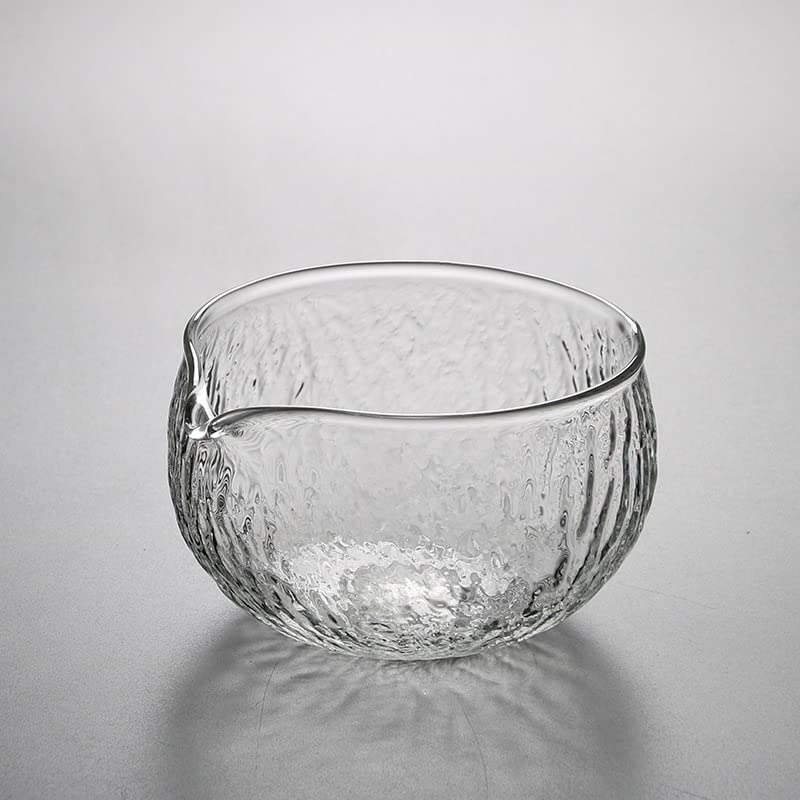 Heat-resistant Glass Matcha Bowl, Clear, Approximately 12.3cm X 7.2cm High, Perfect for Tea Ceremony, Tea Ceremonies, Practice, or As a Gift.