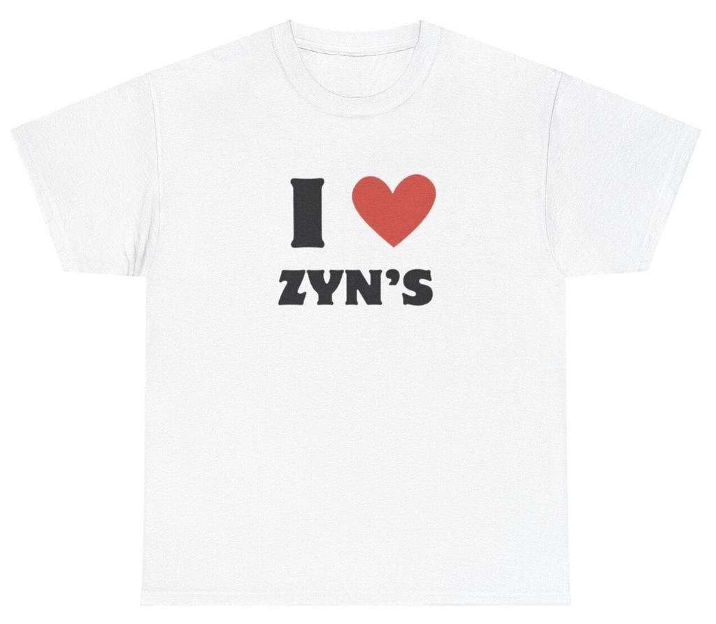 Я Люблю / Сердце Zyns Футболка Смешная Саркастическая Глупая Любитель Никотина Мем Юмор Футболка