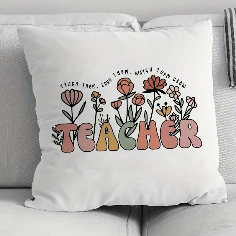 Book Letter Printed Cushion Cover for Home Decor Throw Pillowcase Living Room Lounge Sofa Office Chair Pillows Cover 45cmx45cm