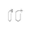 Authorized Retailer Olivia Burton Signature Ever Stacked Honeycomb Silver Hoop Earrings 24100292 [OLIVIA BURTON] Women's