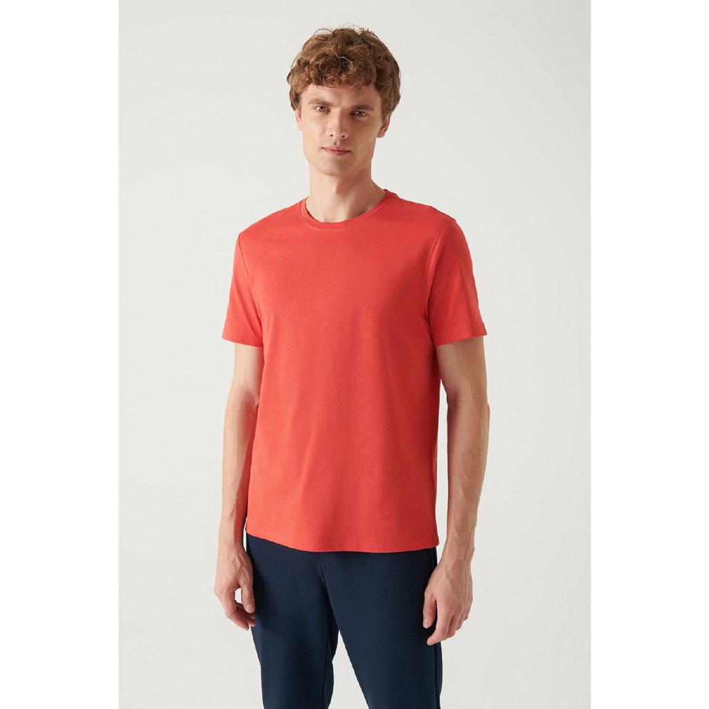 Мужская черная дышащая футболка с круглым вырезом стандартного кроя из 100% хлопка E001000