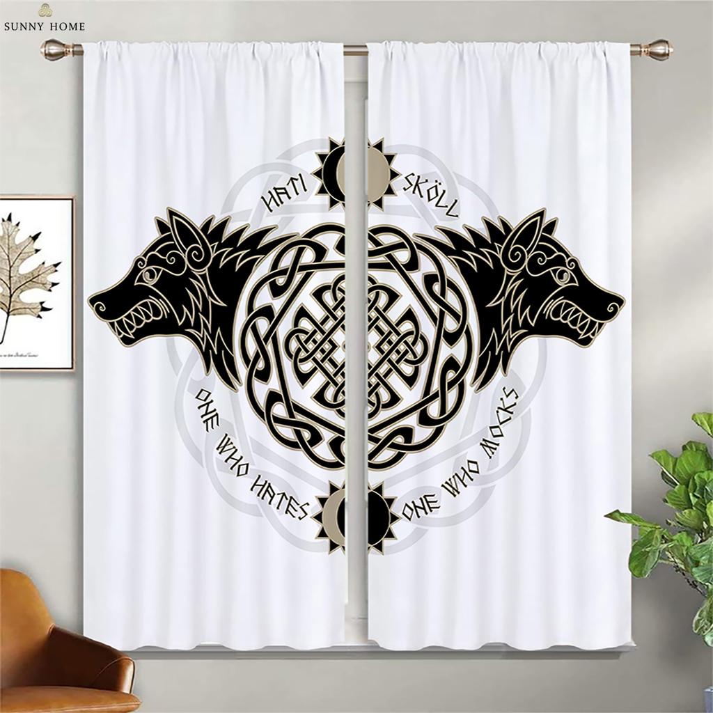 Плотные теплоизоляционные шторы Dream Starry Sky Wolf Print Curtains Детская комната Гостиная Уличные декоративные шторы