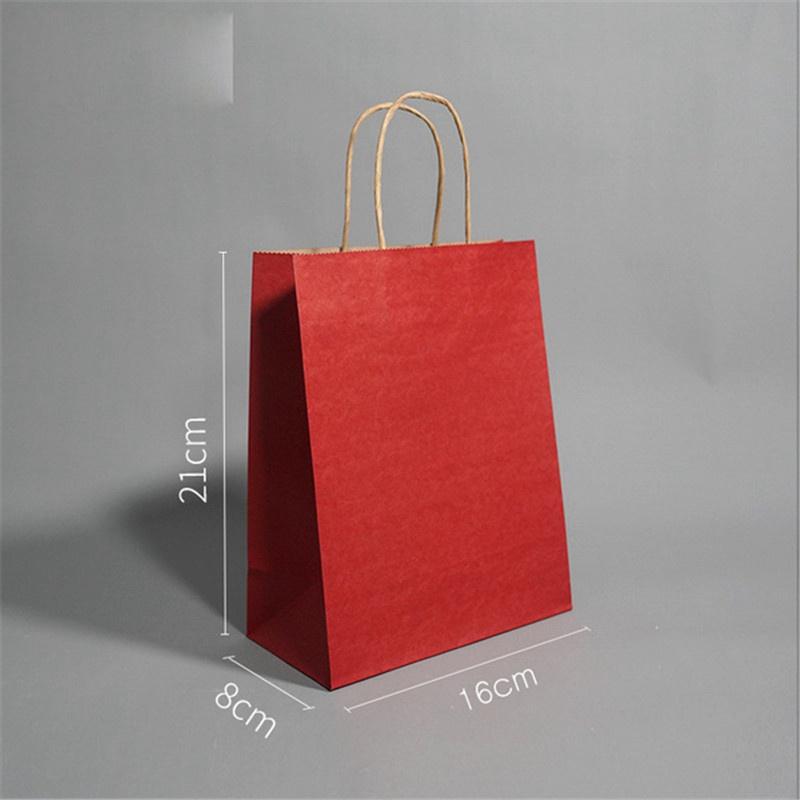 Переплетенная бумага Крафт сумки подарка ресиклабле небольших ручек сумок партии добычи свадьбы