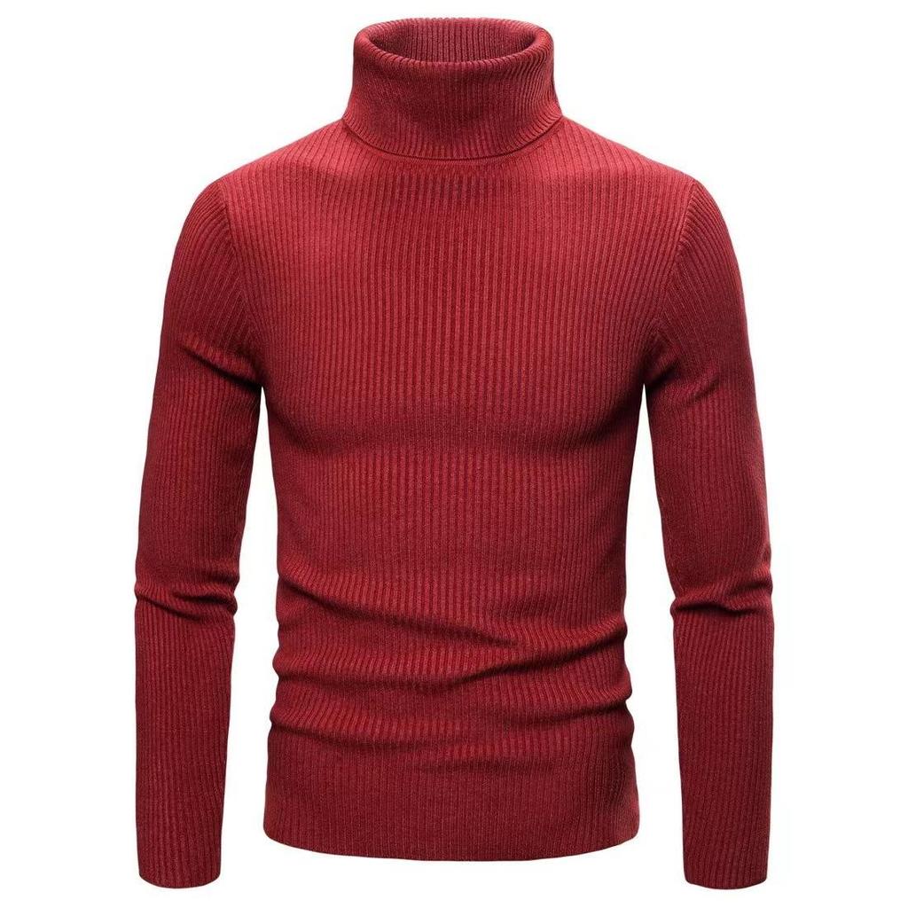 Autumn and Winter New Men's Turtleneck Sweater Male Korean Version Casual All-match Knitted Bottoming Shirt