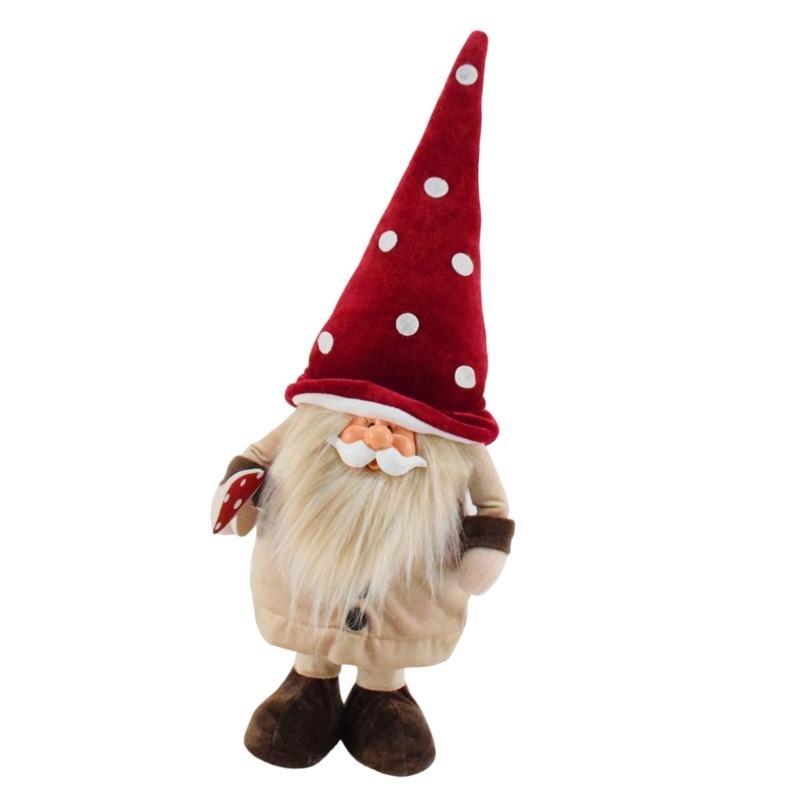 652F Portable Handmade Dwarf Gnomes Mushroom Gnomes for Tabletop Christmas Decors