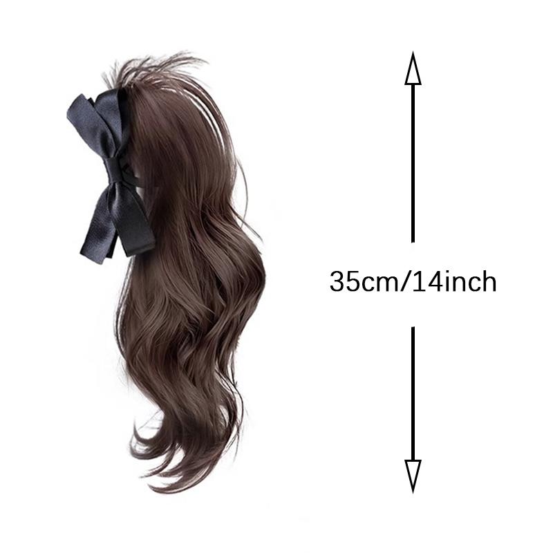 Парик с завитыми вверх волосами, завязанными в хвост, на заколке, женский синтетический парик с увеличенным объемом, подходит для повседневных встреч